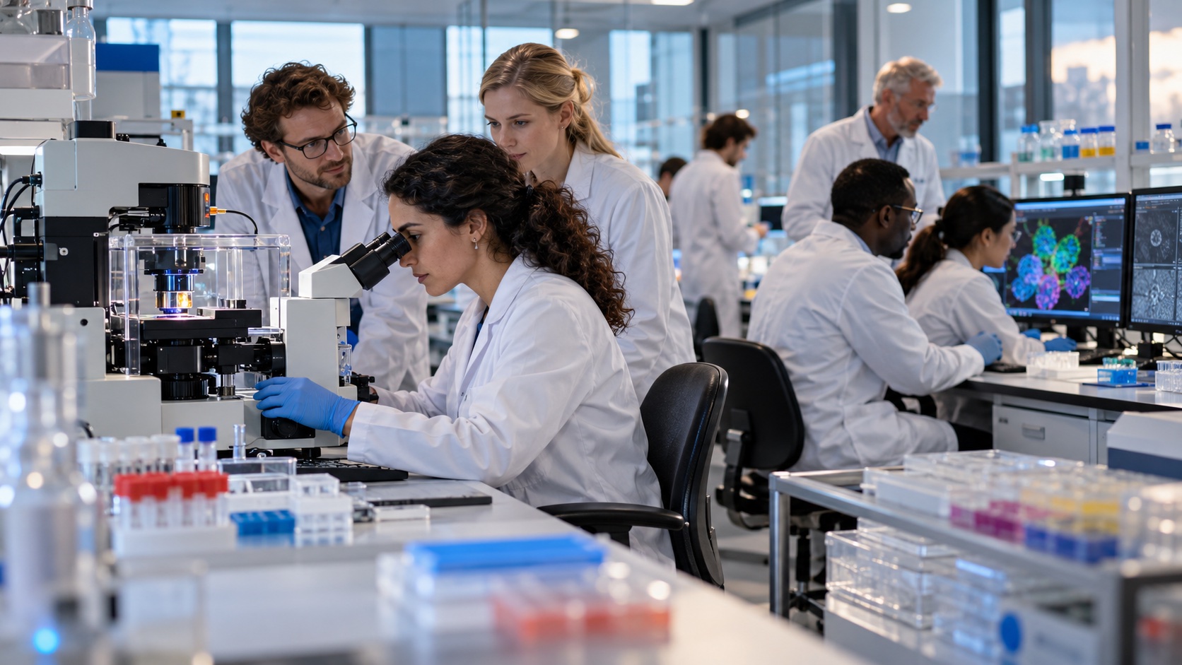 International life-science researchers working with advanced microscopy and biological data