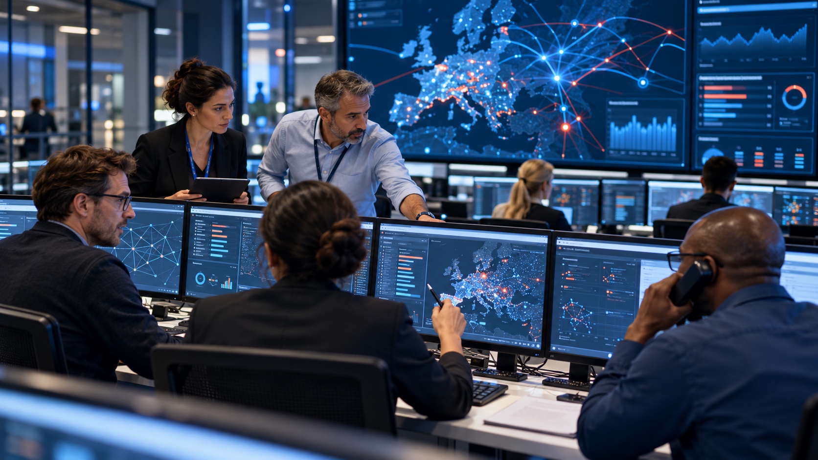 A diverse European cybersecurity response team coordinating across national networks